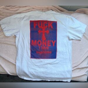 SUPREME T-Shirt: “F*ck Money, I Love Supreme” (Size Medium)